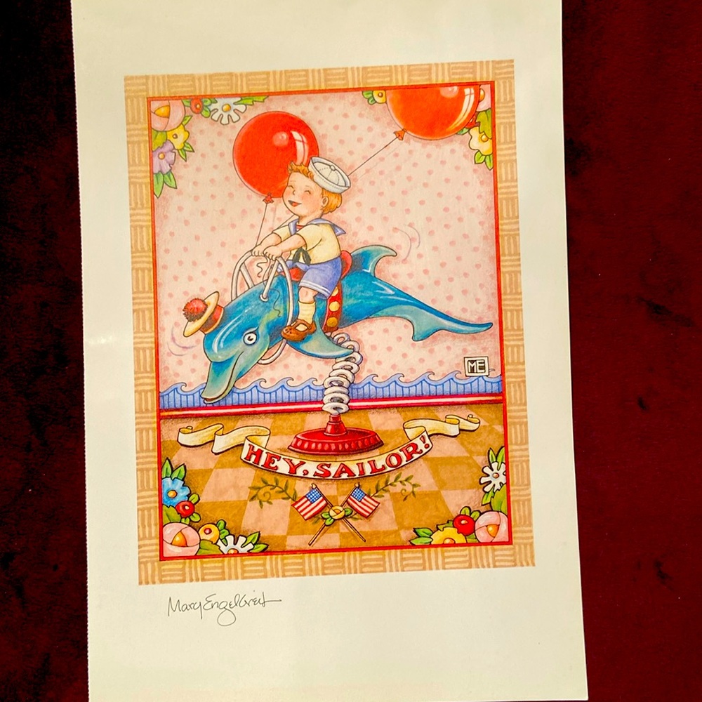 Vintage Mary Engelbreit Hey Sailor print 6” x 8”